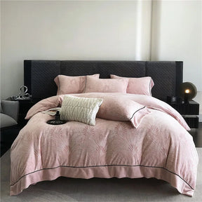 Estilo euro rainha conjunto de cama luxo macio veludo linho inverno conjunto capa edredão lençóis duplos borda larga consolador conjuntos cama