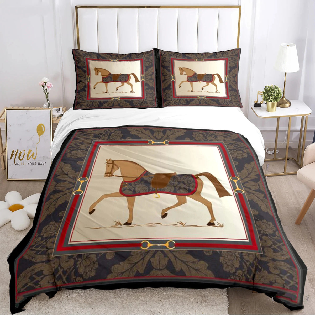 Single-Sided Impresso Comforter Bedding Sets, All Season Duvet Cover, colchas confortáveis, cama king, 3pcs